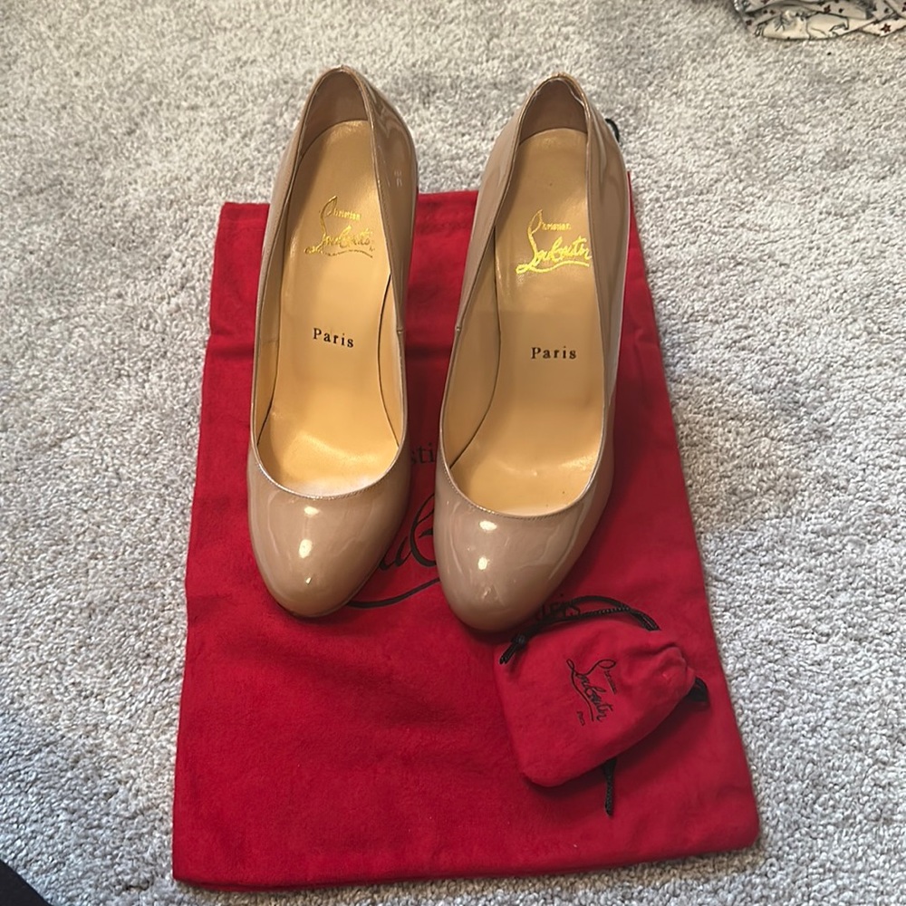 Nude Louboutin heels
